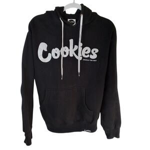 Cookies SF Black Pullover Hoodie White‎ Logo Mens Small Streetwear